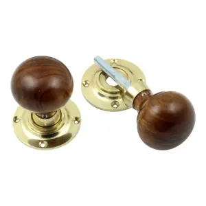 Rosewood Mushroom <br>Wooden Door Knobs