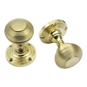 Queen Anne Reeded <br>Mortice Knob (½ Sprung)